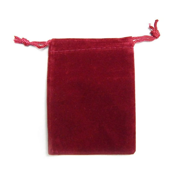Velvet Jewelry Pouch Gift Bags, 3inch x 4inch, 25Piece, Burgundy