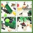 thumbnail image 3 of Farm Tractor Toys for Toddlers, 4 pcs Farm Tractor Toy with 50 pcs Farm Animals&Fence Figures, Farm Figures Farmer Truck with Trailer, Toys for Kids 3-6 Years Old, 3 of 6