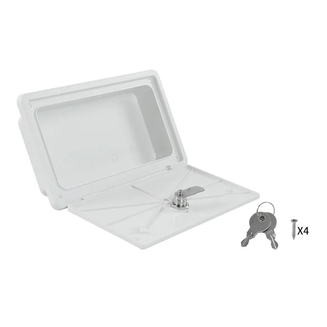 Pièces de Véhicule Récréatif Verrouillables Étanches Blanches Anti-UV ABS Accessoires de Rénovation de Véhicule Récréatif, Installation Facile