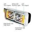 thumbnail image 5 of 10 High Power LED "Chrome" Projection Headlight W/LED Turn Signal & Position Light Bar -Passenger, 5 of 5