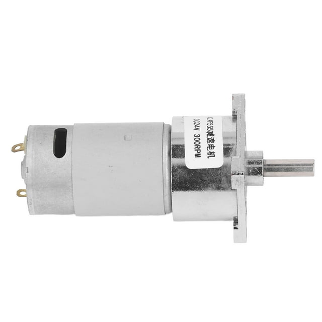 DC24V Gear Motor Self Locking Worm Speed Reduction Motor with Central Shaft CW CCW 42F555 300RPM