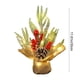 thumbnail image 3 of xihome Árbol de Navidad artificial de mesa de 30 cm (12 pulgadas) con luces, bayas rojas, piñas y base de arpillera para decoracin navideña del hogar., 3 of 6