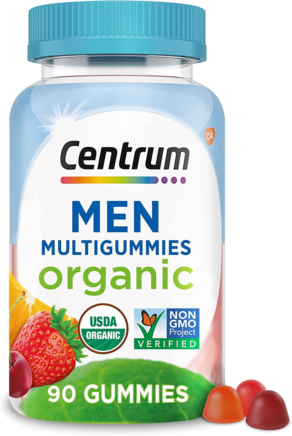 Centrum Men's Organic Multigummies, Men's Multivitamin Gummies, Organic