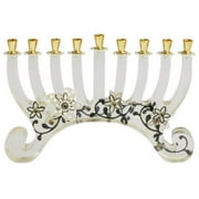 Judaica Kingdom AE-MEN-CH5034 Handmade Glass Menorah