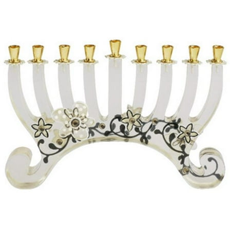 Judaica Kingdom AE-MEN-CH5034 Handmade Glass Menorah