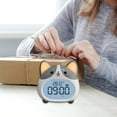 thumbnail image 7 of Alarm Clock with Night Light - Cute Dog Clock Rechargeable Battery Digital Clock for Bedroom (Grey), 7 of 7