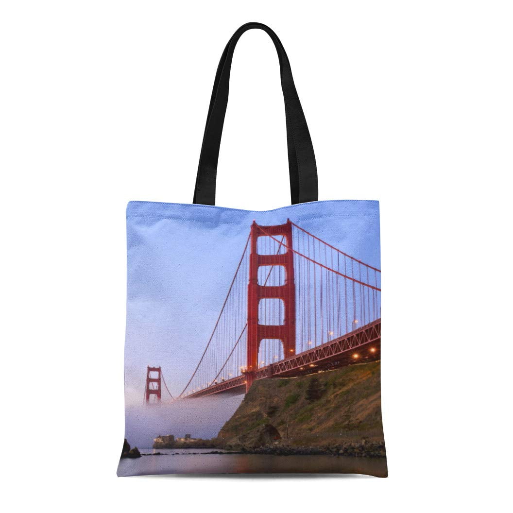 ASHLEIGH Canvas Tote Bag Lighthouse Usa California San Francisco Golden ...