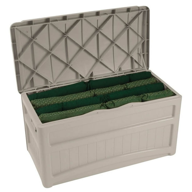 Suncast 73 Gallon Outdoor Patio Deck Resin Storage Organization Chest