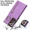 thumbnail image 5 of Mantto Wallet Case for Samsung Note 20 Ultra, Slim Premium Credit Card Slot, Zipper Wallet Case with Ring Holder Kickstand Leather Magnetic Flip Back Cover for Samsung Galaxy Note 20 Ultra, Purple, 5 of 12