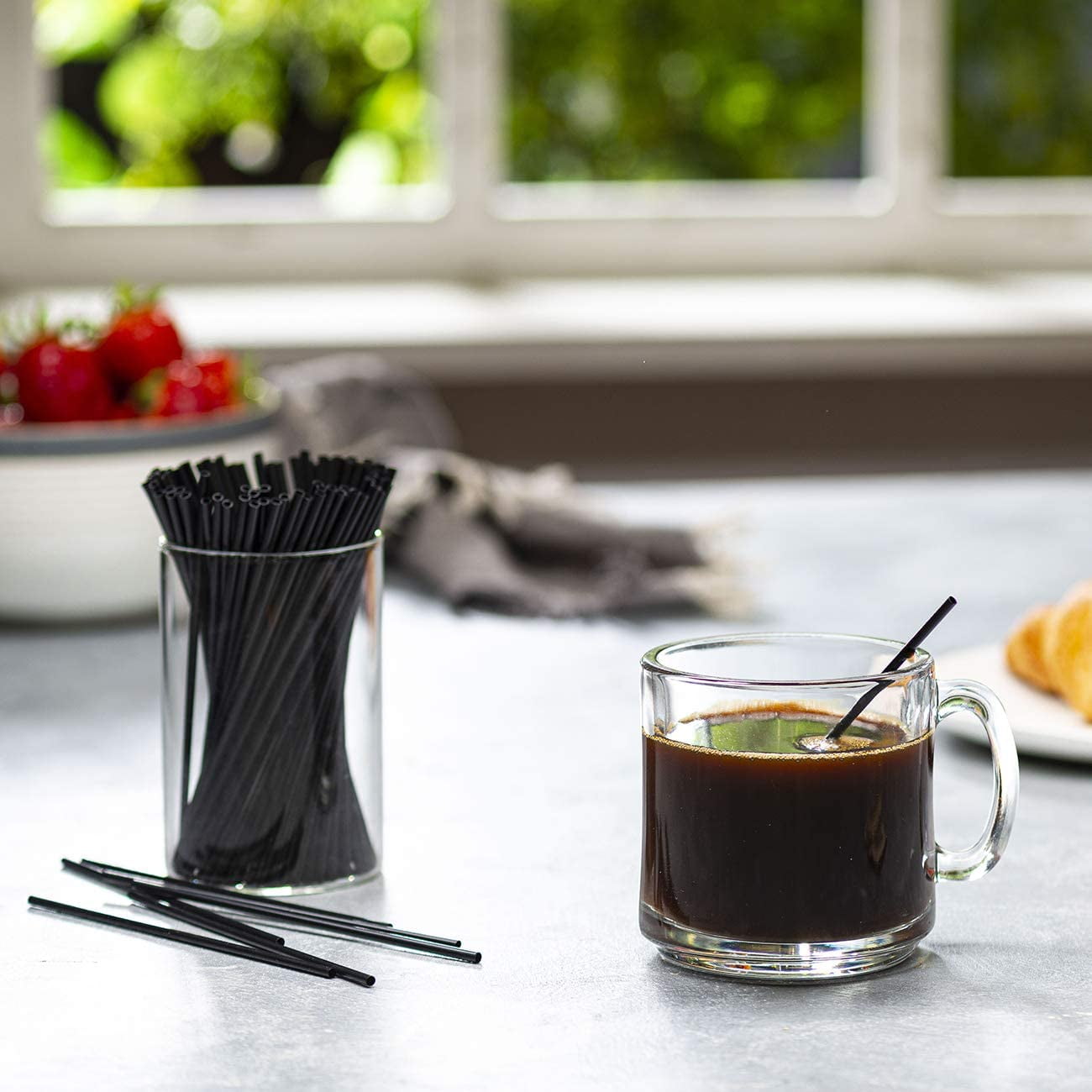 Coffee & Cocktail Stirrers / Straws 1000 Count Disposable Plastic