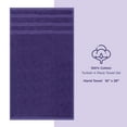 thumbnail image 4 of American Soft Linen Luxury Turkish Hand Towel Set, 100% Cotton 4 Piece Hand Face Towels for Bathroom and Kitchen, Purple, 4 of 9