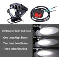 thumbnail image 2 of 2×Chrome LED Passing Light LED Fog Lamps for Motorcycles Auxiliary Light Bulb Motorcycle Projector Driving Lamp, 2 of 9