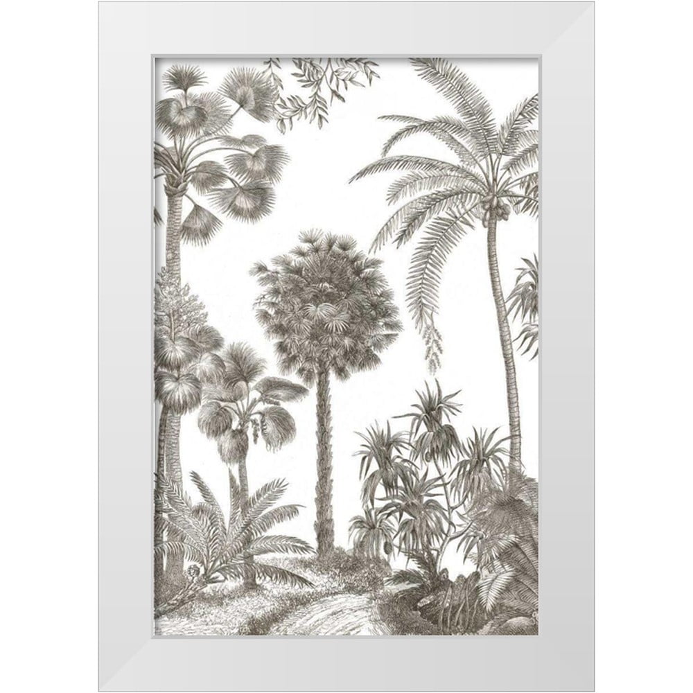 Wild Apple Portfolio 17x24 White Modern Wood Framed Museum Art Print Titled - Palm Oasis I