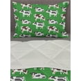 thumbnail image 3 of Cattle Comforter & Sham Bedding Set, Pattern with Graphic Image of Multiple Cows Sitting Resting Walking and Grazing, 3 pcs Duvet Set Microfiber Filling Quilt, 5 Sizes, Multicolor, by Ambesonne, 3 of 4