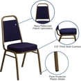 thumbnail image 4 of Songqin Trapezoidal Back Fabric Upholstered Stackable Banquet Chair, Multipurpose Stacking Chair with Padded Seat and Back, Navy Patterned/Gold, 4 of 15