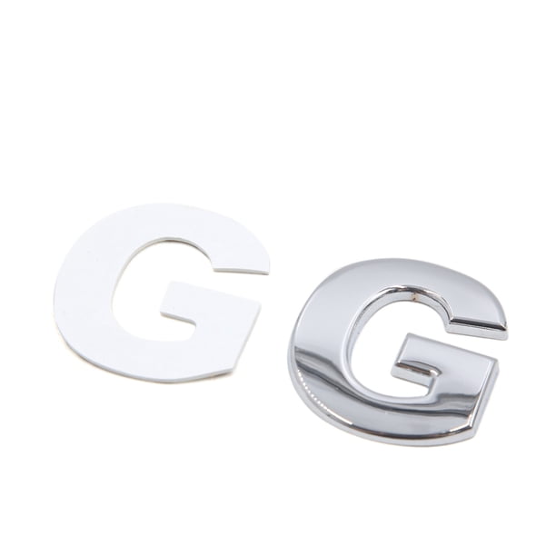 4,5CM Vehículo Metal Cromado Logo Letra G Etiqueta 3D Emblema Pegatina Carrocería de Coche