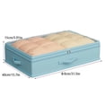 thumbnail image 2 of Extra Large Under Bed Storage Bag, Flat Foldable Container for Down Jackets and Quilts, High Capacity Clothes Organizer for Seasonal Storage, Blue, 2 of 5