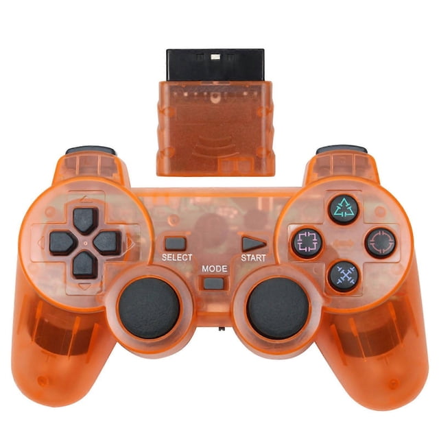 Wireless Game Controller Transparent Sensitive 2.4G Dual Vibration Game Controller for Game Accessories Orange