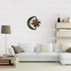 thumbnail image 3 of Decoración de pared de sol y luna de metal, decoración de pared de jardín creativa, arte de pared retro decorativo para sala de estar y dormitorio, 3 of 5
