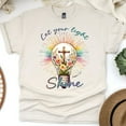 thumbnail image 1 of Christian Light Bulb Graphic T-Shirt Let Your Light Shine, Natural, Size L, 1 of 6