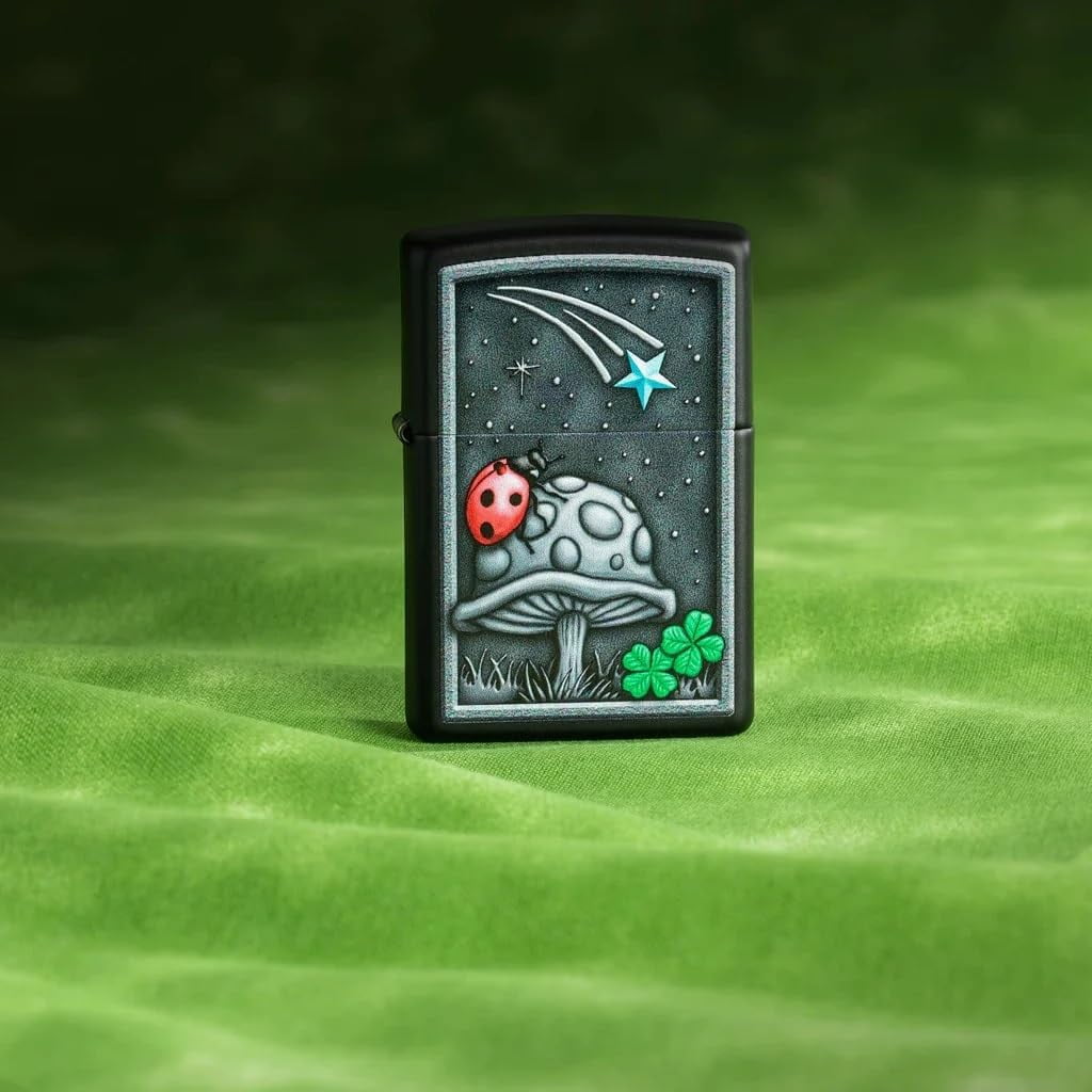 Zippo Lighter-Mushroom Trip Design Windproof Lighter (Mushroom Ladybug 48724)