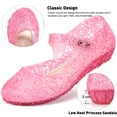 thumbnail image 3 of Ecetana Girls Jelly Sandals Princess Costumes Flats Shoes Cosplay Birthday Party Dress Up Shoes for Kids Toddler, 3 of 7