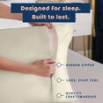 thumbnail image 4 of Funda de almohada BLISSFORD, satinada, tamaño queen, marfil, juego de 2, 4 of 9