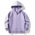 thumbnail image 3 of Ugoldhm Kids Casual Zip-Up Hoodie Relaxed Fit Sherpa Jacket for Everyday Wear, Lightweight Fall Winter Outerwear, 3 of 3