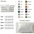 thumbnail image 4 of Simple&Opulence Linen Duvet Cover - Linen Cotton Blend 3 Pieces Bedding Set, 1 Duvet Cover 88 x 92 Inches and 2 Pillowcase- Solid Color Collection , Soft & Cozy ,Cooling Bedding-Off White, Queen, 4 of 10