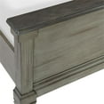 thumbnail image 4 of Pemberly Row Transitional Asian Wood Eastern King Bed in Coffee/Antique Gray, 4 of 7