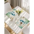thumbnail image 5 of Seahorse Coastal Placemats Set of 6, Vintage Nautical Ocean Starfish Compass Placemats for Dining Table, Place Mats for Kitchen Tabletop, Waterproof Wipeable Dining Table Mats Set, 5 of 9