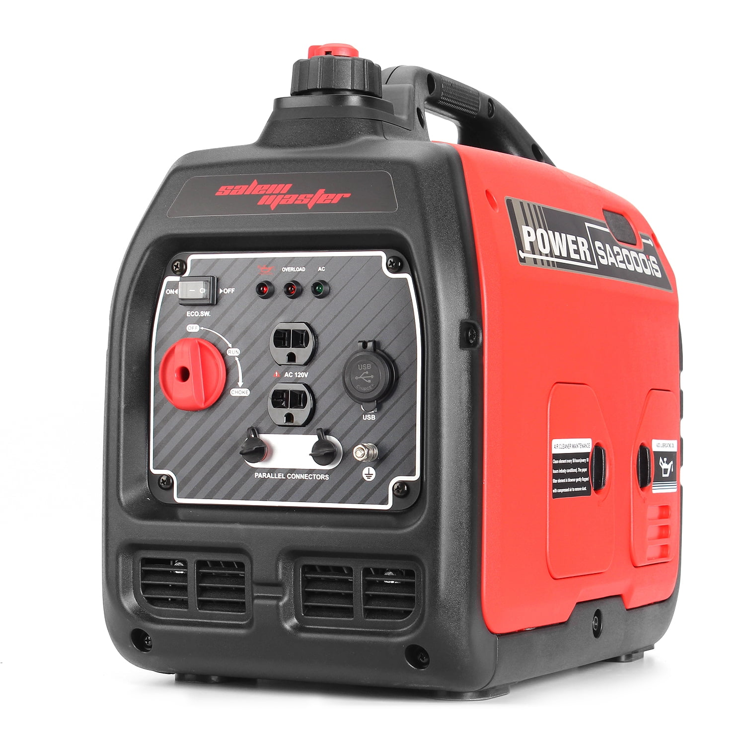 SA2000iS Portable Gas Inverter Generator, Super Quiet Outdoor Generators Portable Power Station, 1800 Running & 2000 Peak