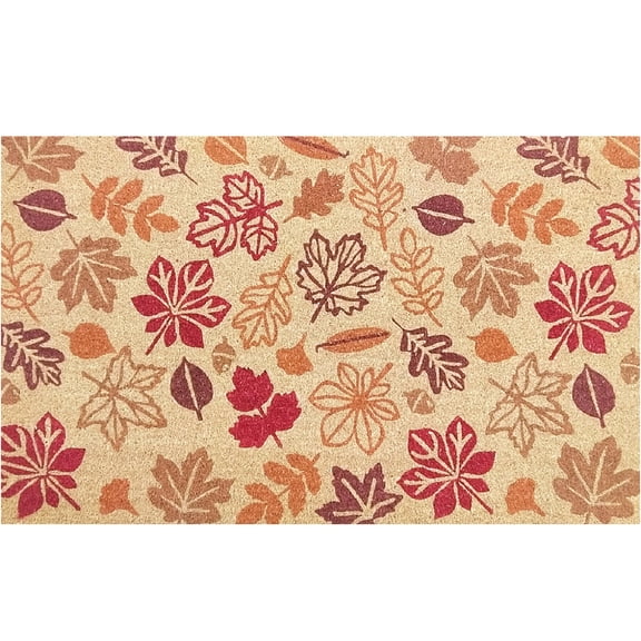 Briarwood Lane Fall Coir Doormat 48x30 Leaf Pattern Large For Fall Coir Doormat