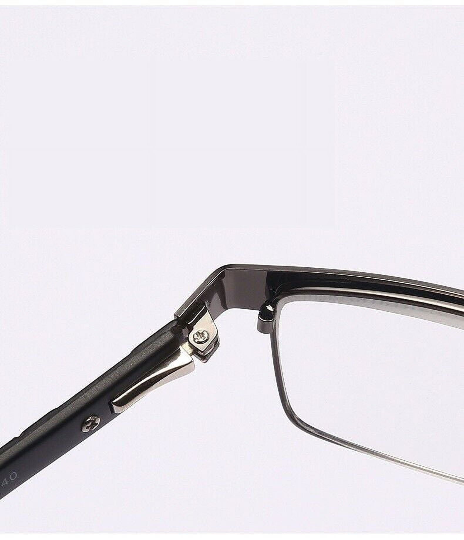 7 Packs Classic Style Rectangular Metal Frame Reading Glasses Spring Hinge Readers for Men Women +3.00