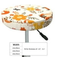thumbnail image 4 of Bingfone12 inch Padded Round Bar Stool Cover Cushion with Elastic Fabric Round Chair Seat - Flower Fox, 4 of 7