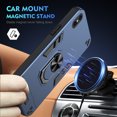 thumbnail image 6 of Allytechgroup iPhone XS Max Case Cover, Bumper Shockproof Case with Ring Holder Stand Compatible with Car Mount Premium PC and TPU Phone Case for iPhone XS Max, Navyblue, 6 of 7
