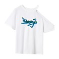 thumbnail image 3 of Camiseta de mujer verano moda ropa deportiva cuello redondo camisa para vacaciones trabajo caminar M, 3 of 7