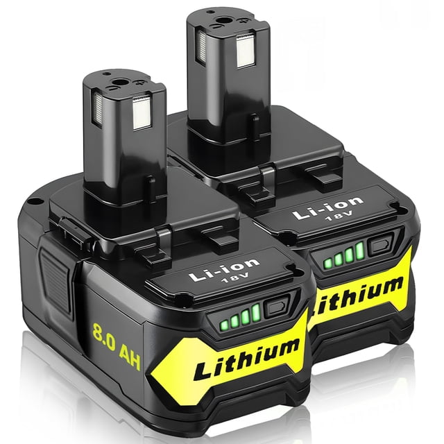 Batería Ultraxxis de repuesto para Ryobi, 2 paquetes de 18 V y 8.0 Ah