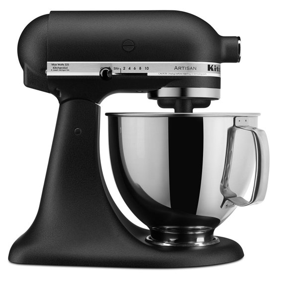 KitchenAid KSM150PSBK Artisan Series 5-Qt. Stand Mixer with Pouring Shield - Imperial Black