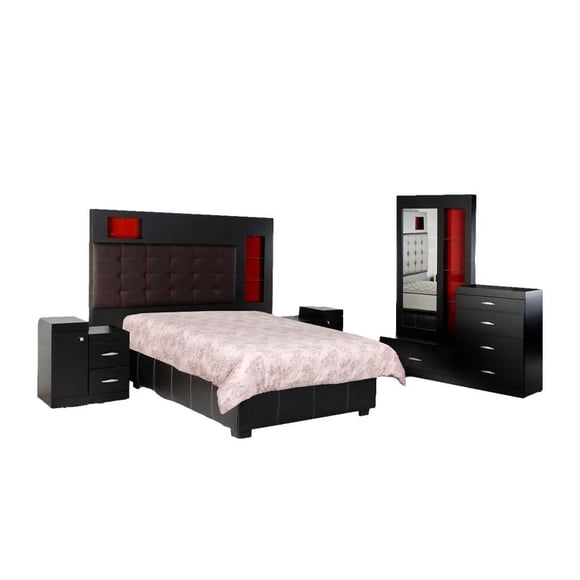 Recamara King Size Kessa Muebles Napoles Chocolate