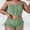 Green, variant on Naittoop Womens 2 Piece Set Ribbed Cami Top with Adjustable Straps and Drawstring Ruffle Shorts Cozy Casual Streetwear Daily Outfit