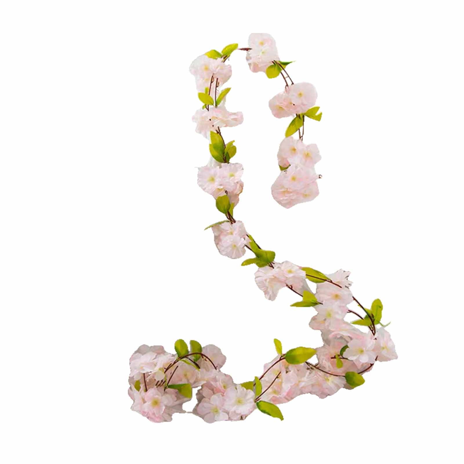 Clearance! Titcea 91" Artificial Cherries Blossoms Flower Vines, Hanging Silk Flower Garland Faux Flowers for Outdoors Spring Wedding Garden Party Home Arch Decor