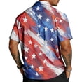 thumbnail image 4 of America 250 Button Down Shirts for Men American Flag Print Lapel Collar Short Sleeve Tshirts 1776-2026 Patriotic Star Regular Fit Comfy Shirts, XL, #01 Royal Blue, 4 of 4