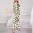 thumbnail image 3 of Daiia Hohey Bee Golden2 for Women's Long-Sleeved Pajama Set – Soft & Comfortable Sleepwear Button-Up Pajamas Cozy Lounge Wear-X-Large, 3 of 7