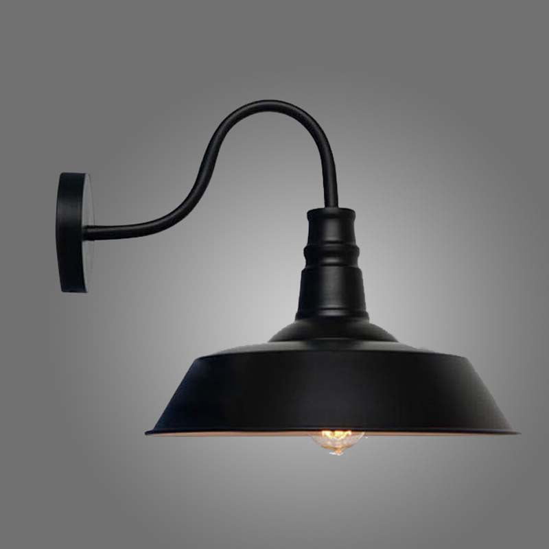 Metal Vintage Industrial Loft Rustic Wall Sconce Lamp Light Fixture Black/ White 