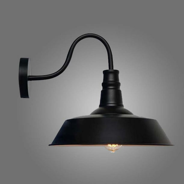 Vintage Wall Sconce Light Industrial Barn Light Gooseneck Wall Light Fixture Bathroom Vanity Lamp Metal Lampshade For Outdoor Indoor Farmhouse Garden Bedroom Kitchen White Black Bronze Walmart Com Walmart Com