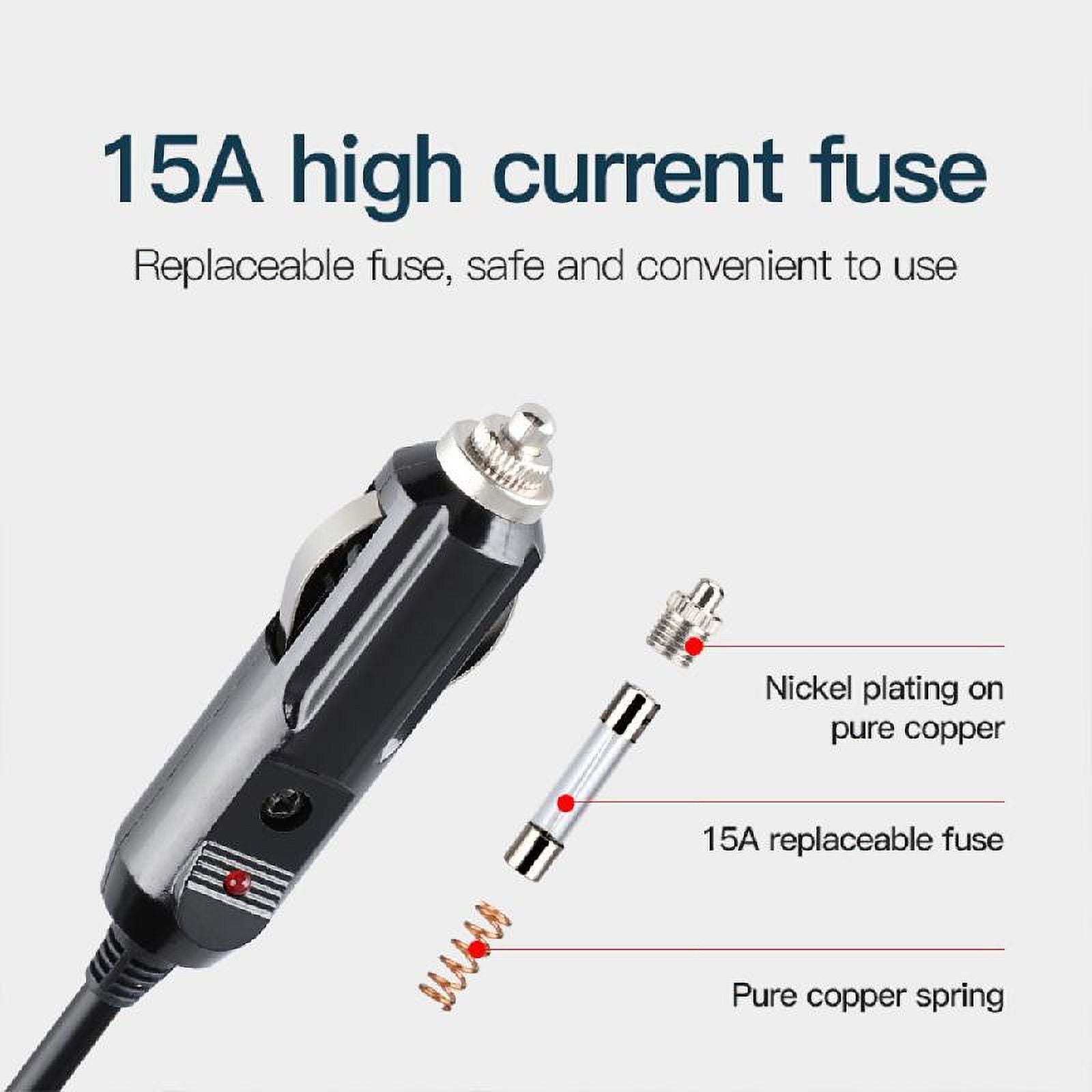 Alligator Clamp to Male Cigarette Lighter Extension Cable-12V-24V Jumper  Battery Charge Cord
