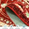 thumbnail image 4 of Jamfeel Washable Rugs Vintage Distressed Print Indoor Carpet Low-Pile Floor Non Slip Rug for Living Room, Bedroom 4' x 6' Red, 4 of 6