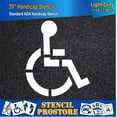 thumbnail image 3 of Parking Lot Stencil - 39" - ADA Handicap Stencil (3" Stroke) - 39'' x 33'' x 1/16" (63 mil) - Light-Duty, 3 of 6