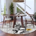thumbnail image 4 of Grey Farmhouse Round Area Rugs Collection 7', Vintage Sunflowers Animals Printed Non Slip Indoor Circular Throw Runner Rug Floor Mat Carpet for Living Room Dining Table Bedroom Nursery, 4 of 9